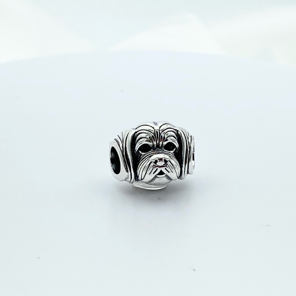 Maltese Dog Charm 925 sterling silver